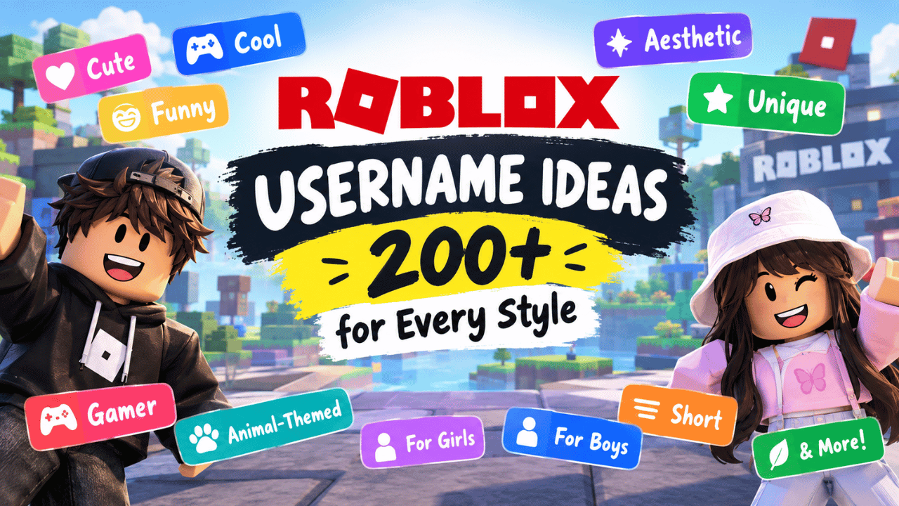 200+ Roblox username ideas for cute, cool, funny, aesthetic, unique, and gamer styles