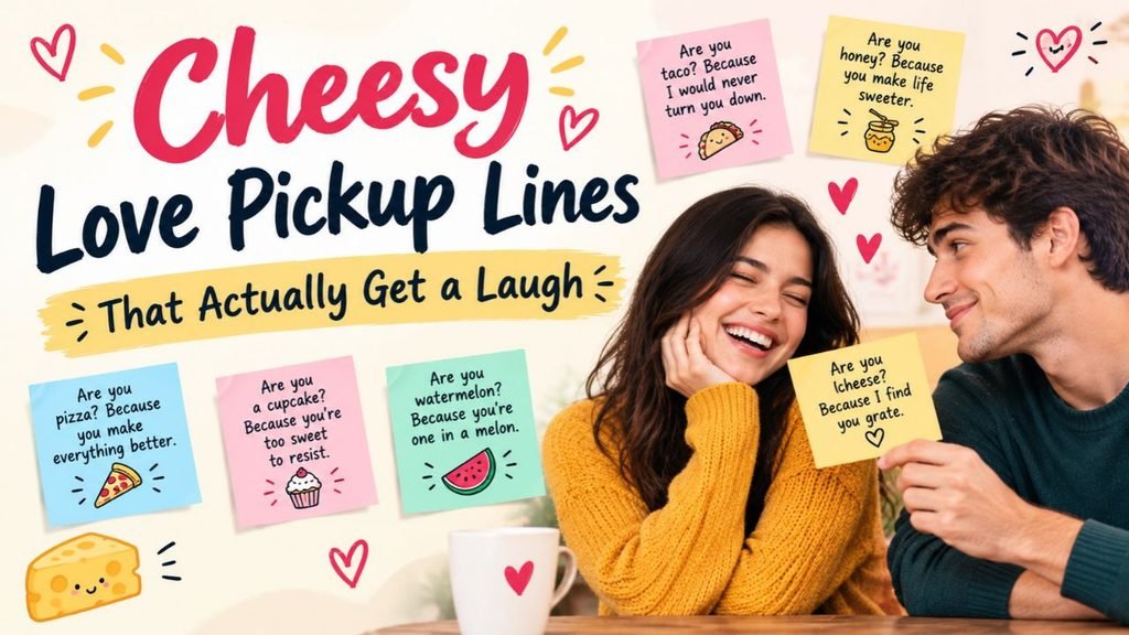 Cheesy Love Pickup Lines That Actually Get a Laugh
